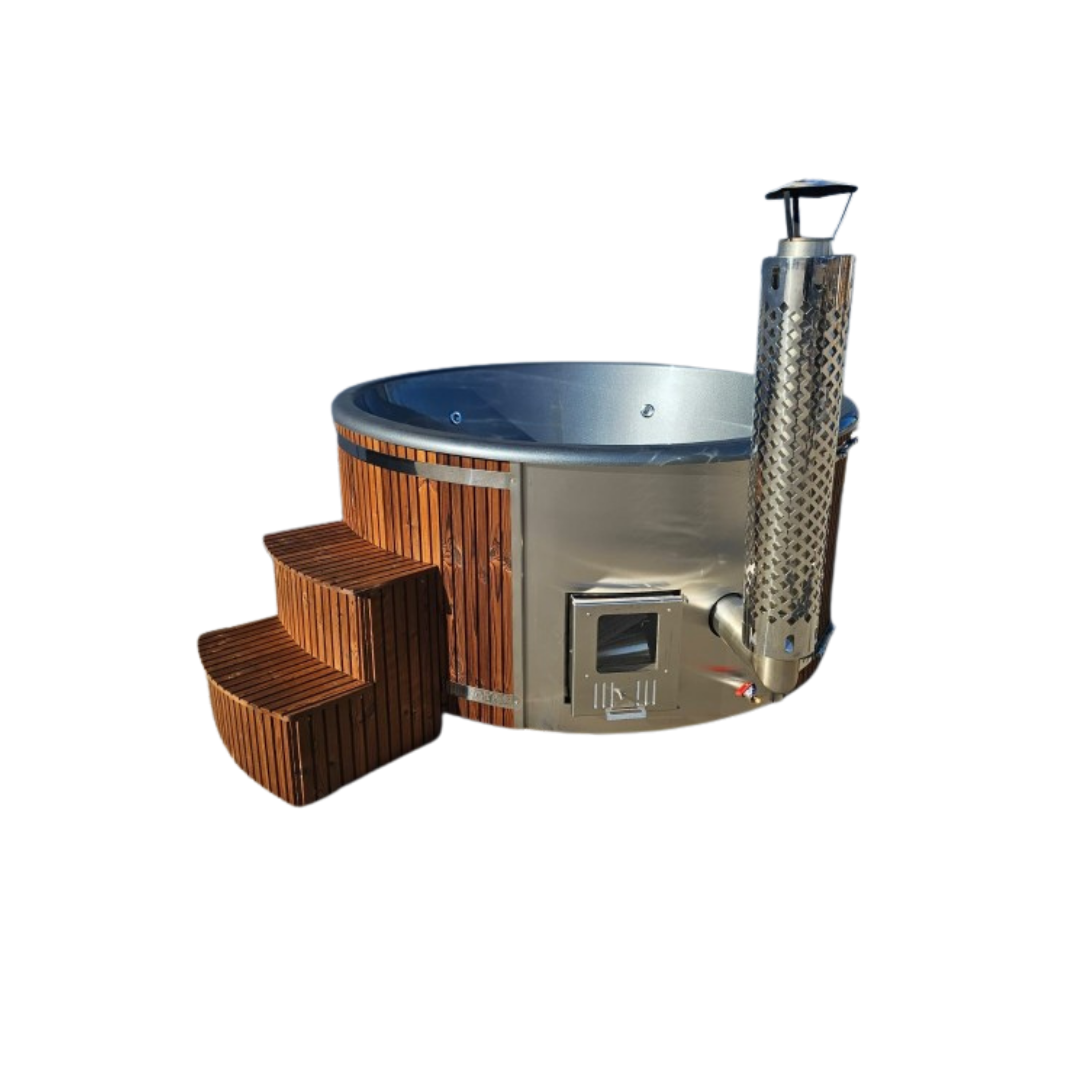 Spa Round - Integreret Brændeovn